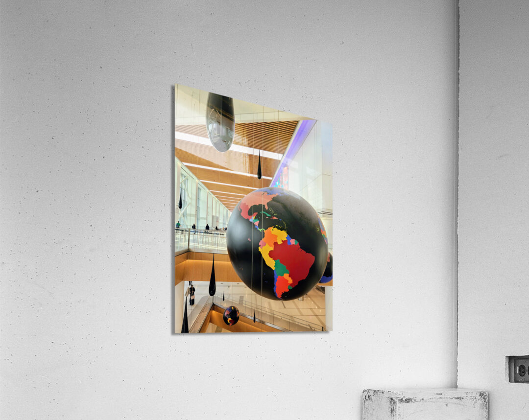 Globe and Droplets Hanging Art  Acrylic Print