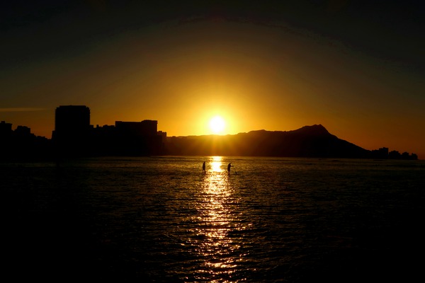 Paddle Board Sunrise Print