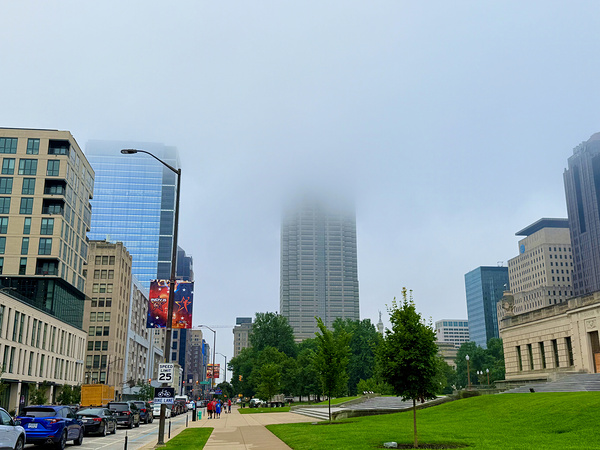 Fogbound Skyline Stroll Print