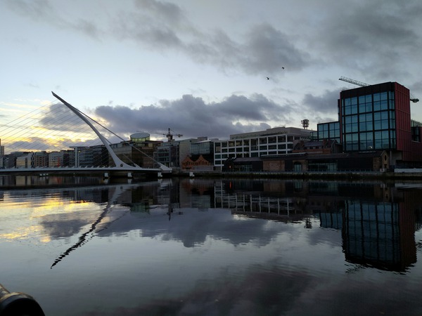 Calm Along River Quay 1 Print