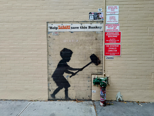 Boy with Hammer – Banksy Street Art Print