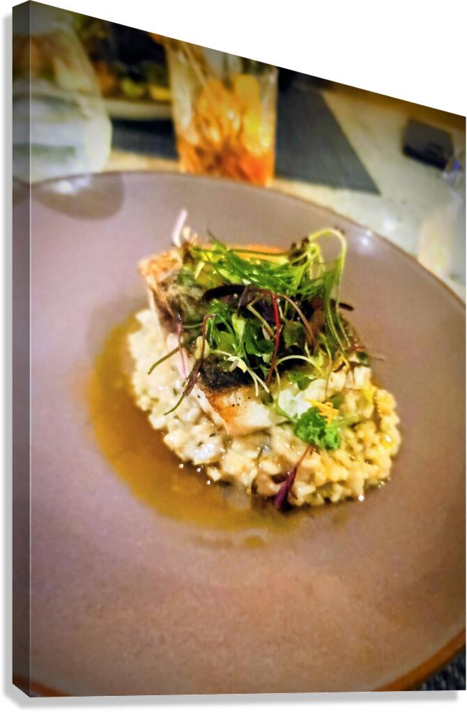 Earth Ocean Flame: A Coastal Culinary Portrait Canvas Print