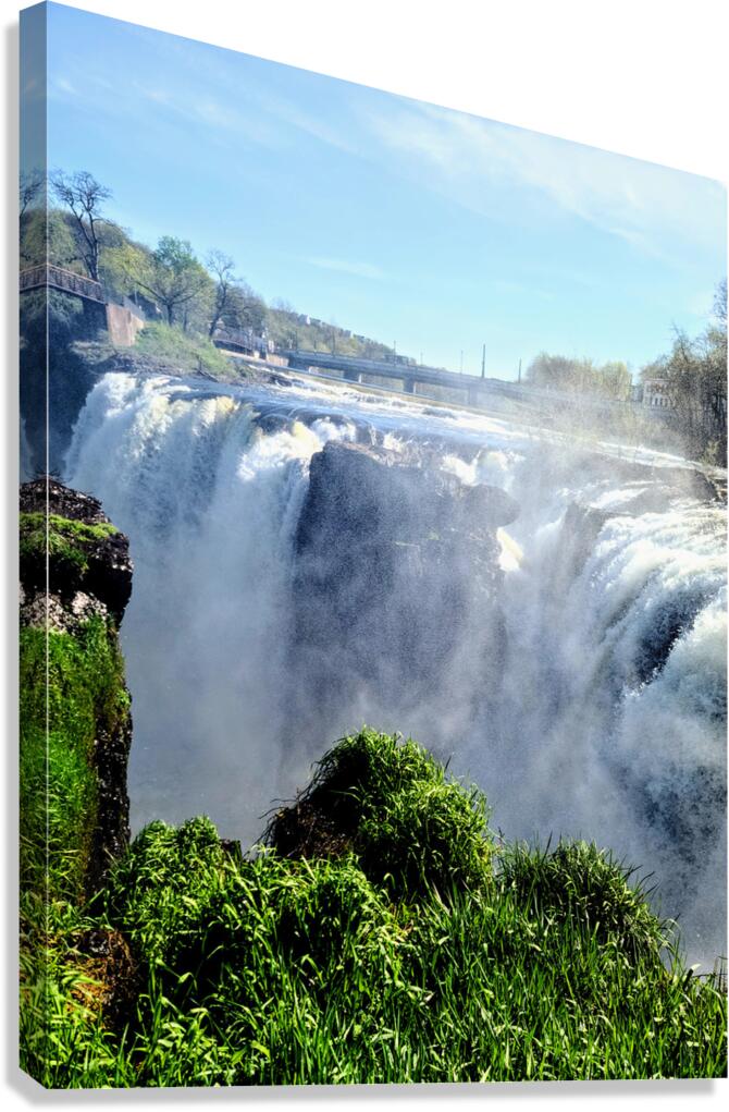 A Curtain of Spring Mist at Paterson Great Falls Canvas Print