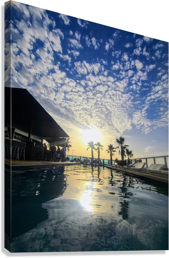 Paradise Reflected: A Sunset Dream Canvas Print