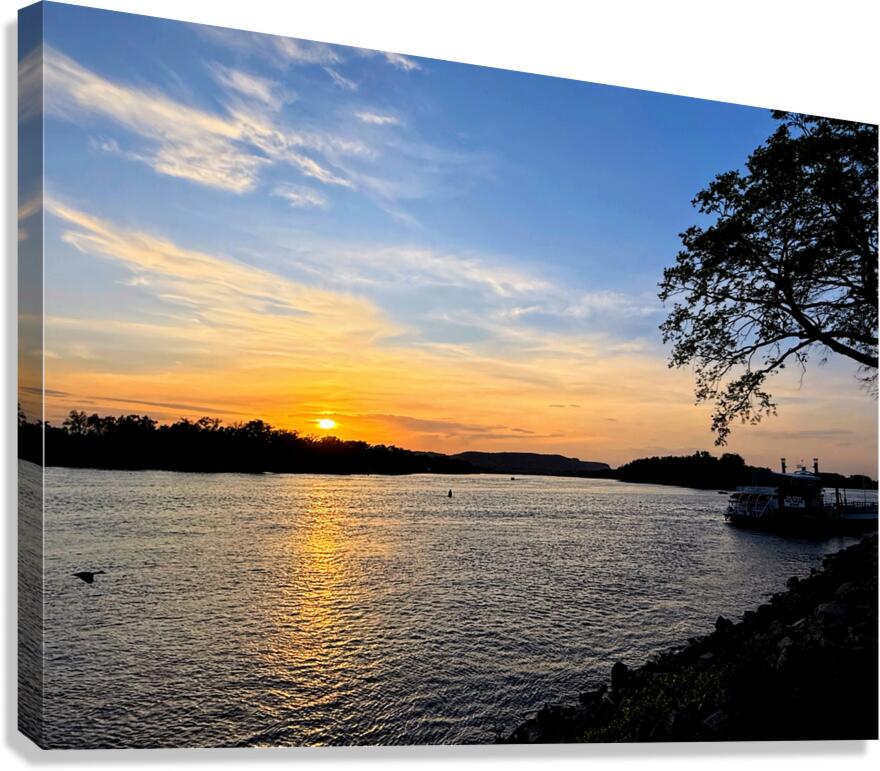 Sunset Port – La Crosse Horizon Canvas Print