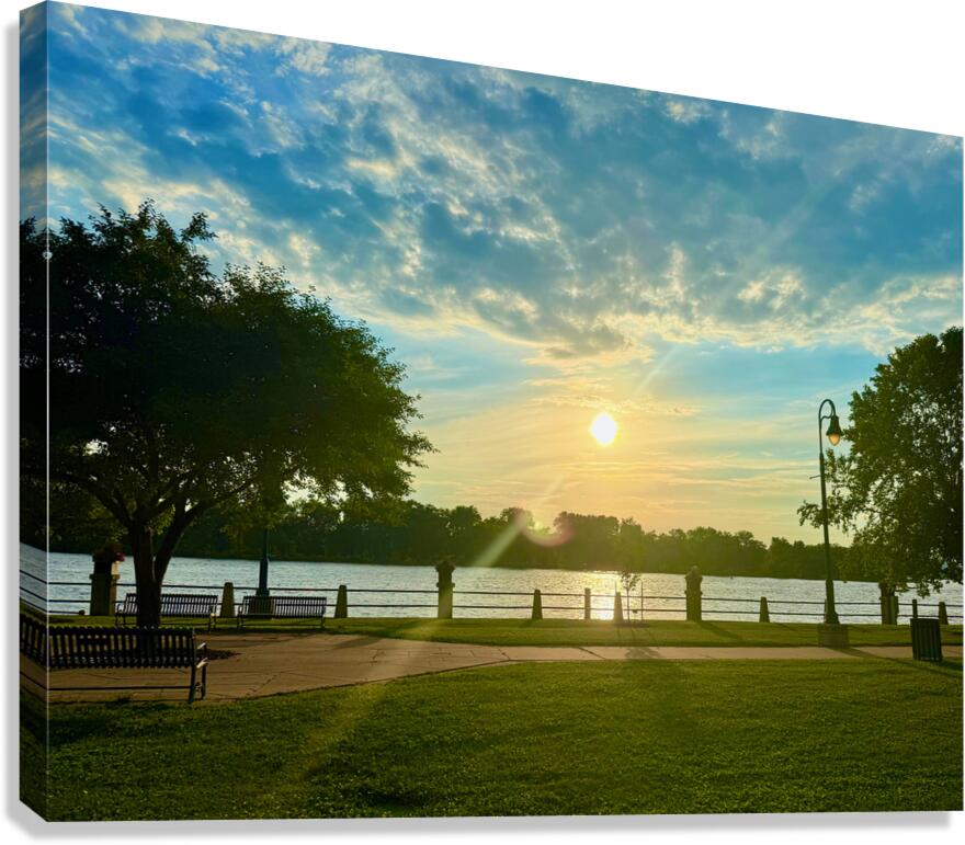 Sunset Reflections from the Quiet Side of the World Canvas Print