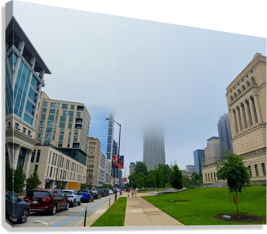 Fog Line Horizon Canvas Print