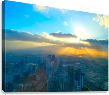 Rays of Heaven on Dubai Canvas Print