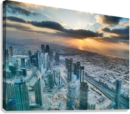 Rays of Heaven on Dubai Canvas Print
