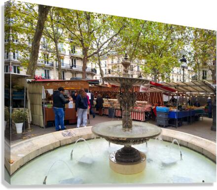 Streets of Paris -- Farmers Market Canvas Print