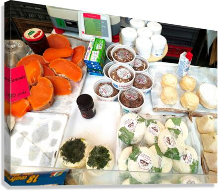 Farmers Market -- Custom Cheeses 2 Canvas Print