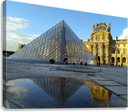 I Louvre Reflections Canvas Print