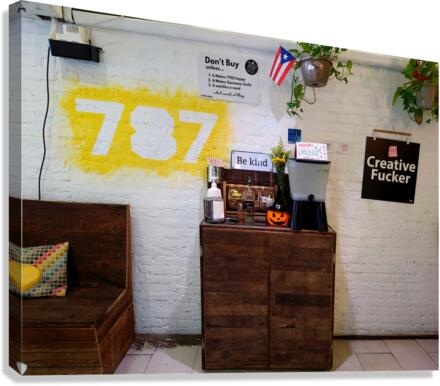 Creative Coffee Shop Display Canvas Print