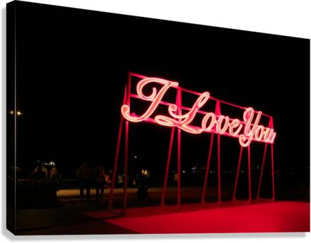 I LOVE YOU Sign Canvas Print