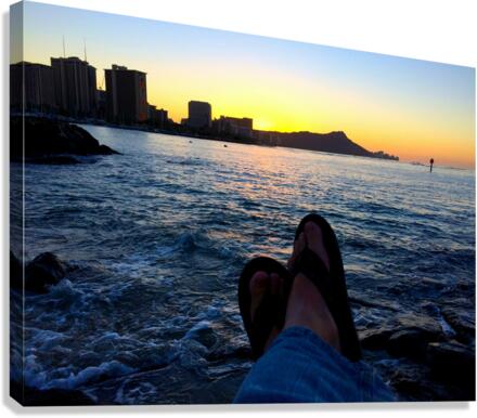 Sitting by the Dock of the Bay Sunrise 2 Canvas Print