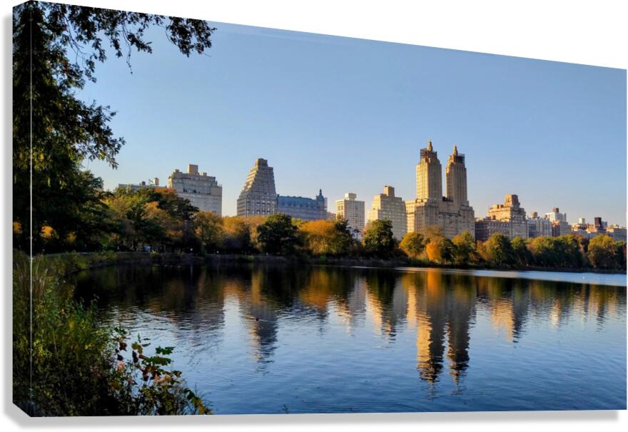 Central Park Reservoir Reflections Canvas Print