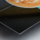 Latte Bloom April 2025 Art in a Cup Metal print