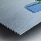 Skyscraper in the Mist Metal print