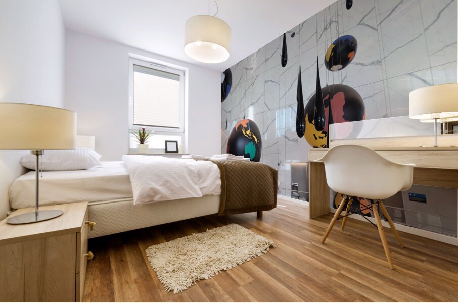 Hanging Worlds - LaGuardia Installation Mural print