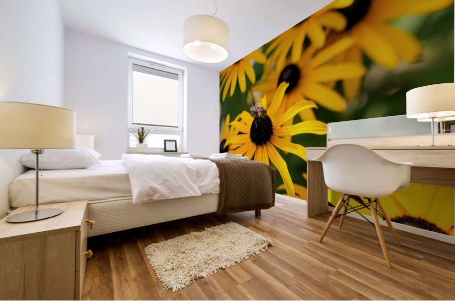 Bee A Black-Eyed Susan Secret Guest Mural print