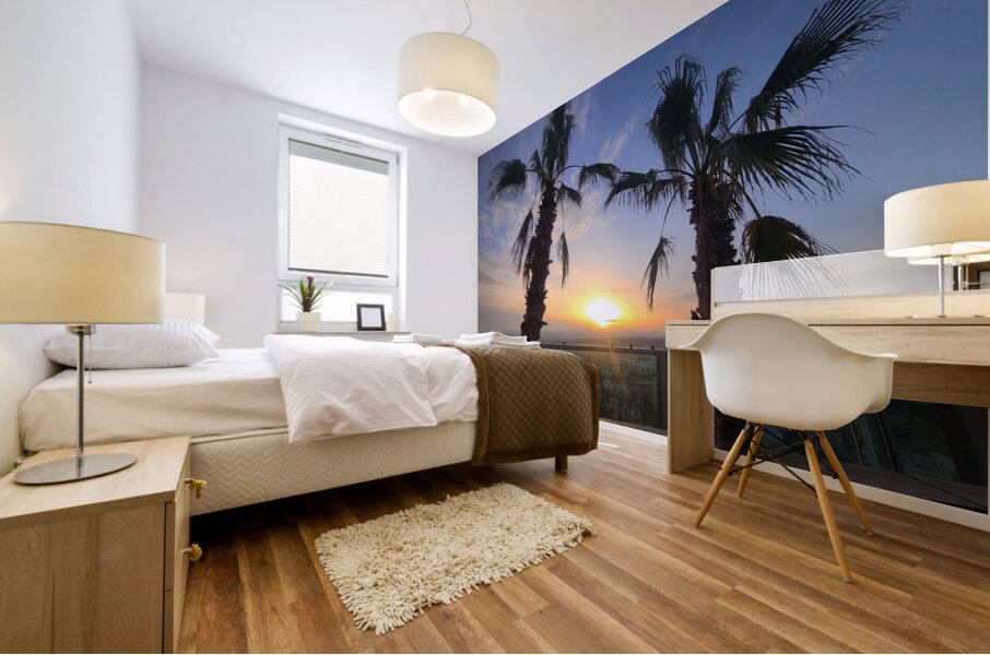 Palms Over the Skyline Mural print