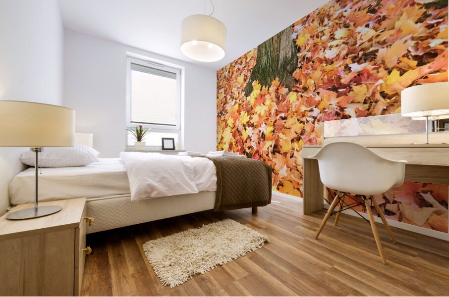 Leaves Me Stumped: Rooted in Color Mural print