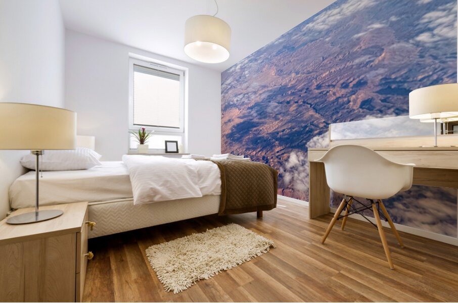 Rivers of Time: Aerial Symphony over the Colorado Plateau Mural print