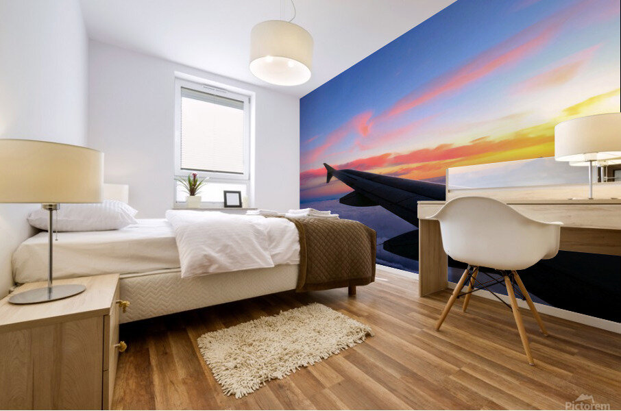 Flying into the Sunset 5 Mural print