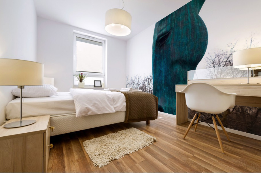 Horsehead Sculpture 2B Mural print