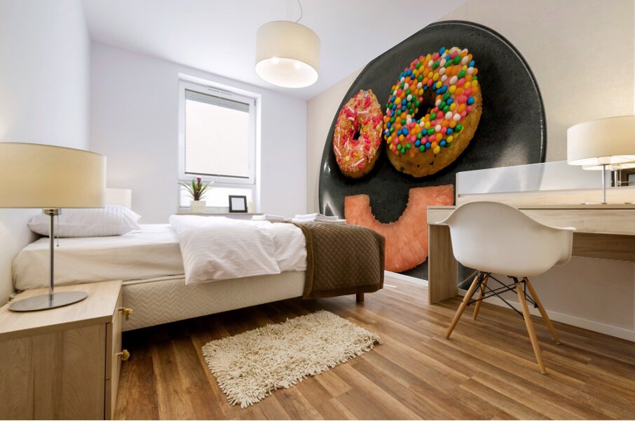 Just Smile and Donut Worry Mural print