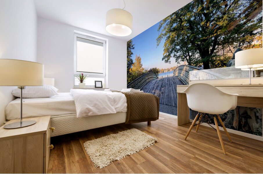 Bridge to Central Park Reservoir  Mural print