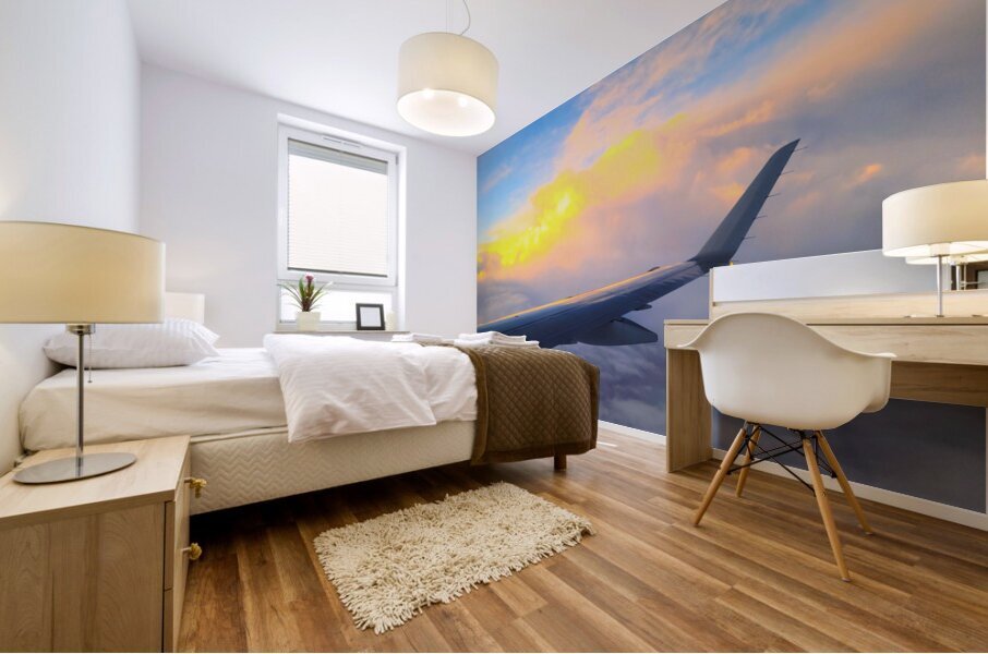 Sky’s Embrace: Dawn’s Gentle Touch Mural print