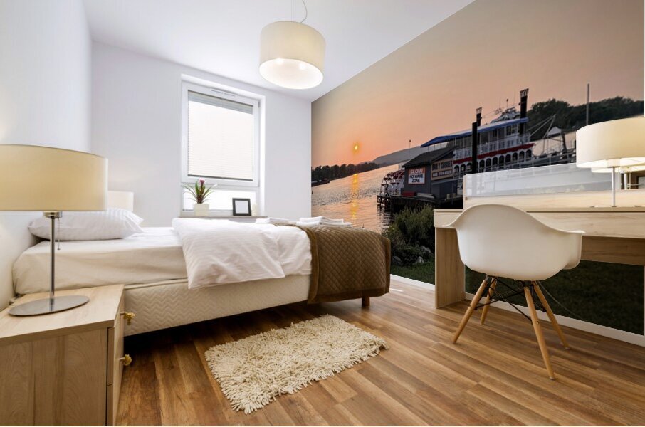 Evening Harbor: A Moment to Drift Mural print