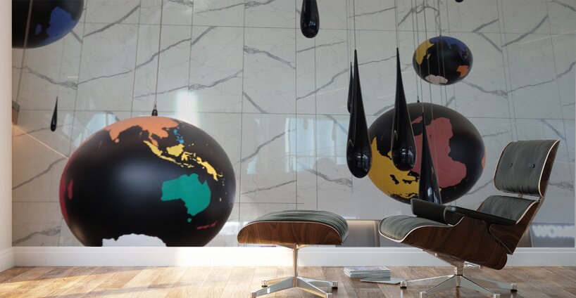 Hanging Worlds - LaGuardia Installation Wall Murals