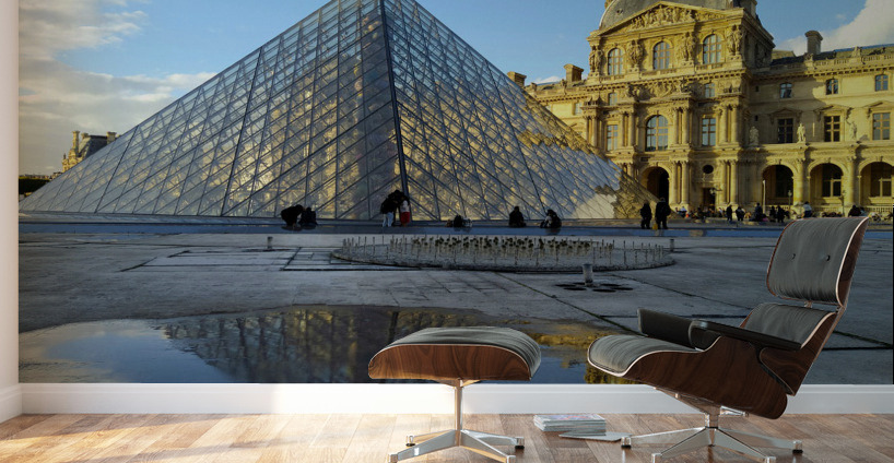 I Louvre Reflections Wall Murals
