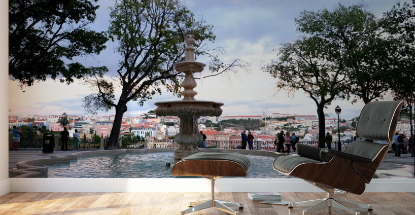 Lisbon Water Fountain  Wall Murals
