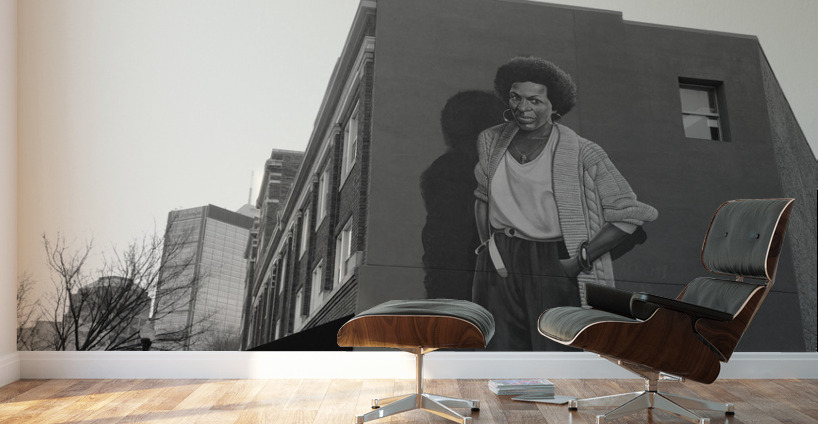 Shadow of Mari Evans Black and White Wall Murals