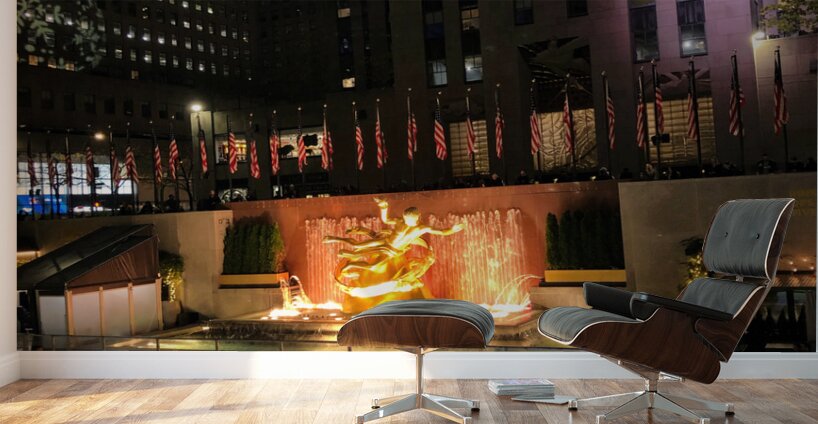 Color on Ice: Rockefeller Nights Wall Murals