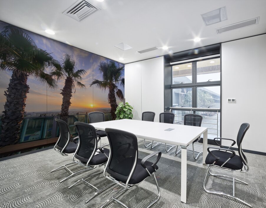 Palm Witnesses of the Falling Sun Wall Printing