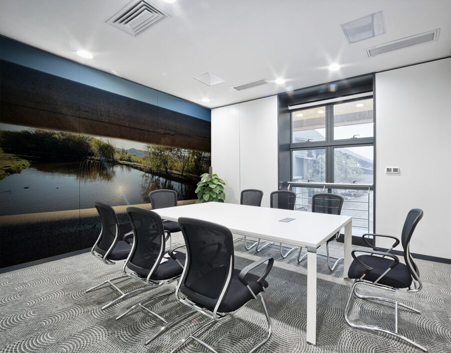 Spider Web on Bridge at Sunrise – Nature Framed in Stillness 2 Wall Printing