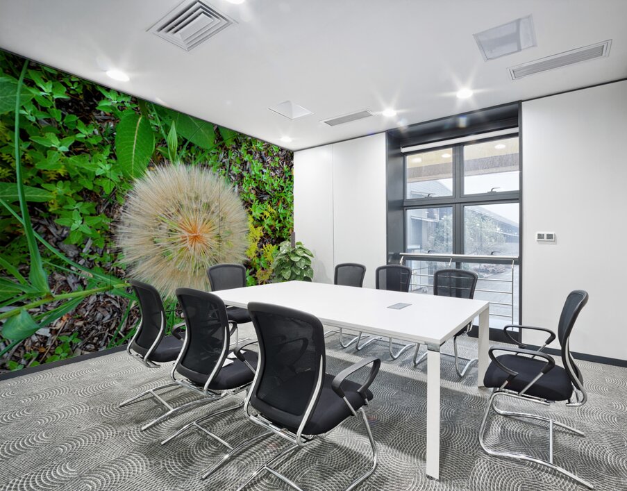 The Poetic Geometry of a Meadow’s Breath Wall Printing