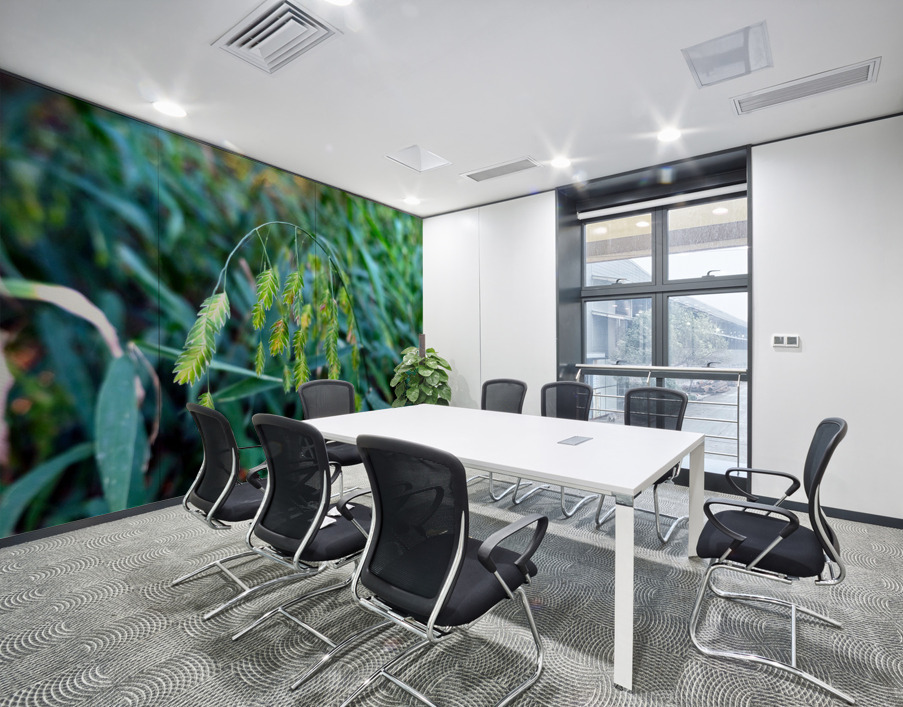 Silent Green Wind Chimes Wall Printing