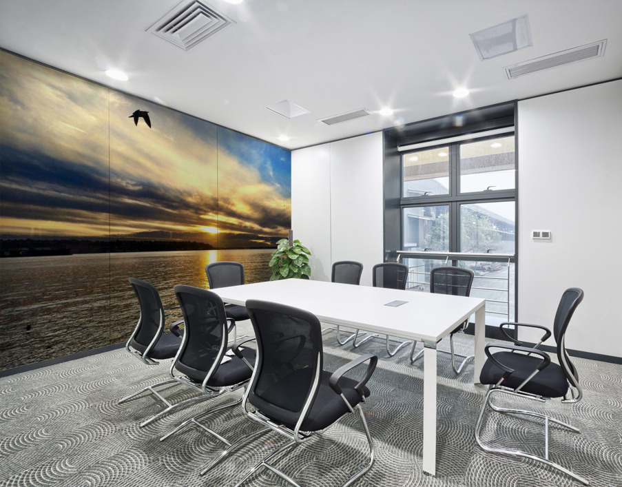 Flying Over the Edgewater Wall Printing