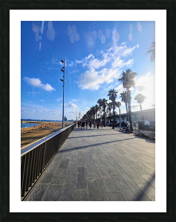 Barcelona Beach: Steps Toward Solace Picture Frame print