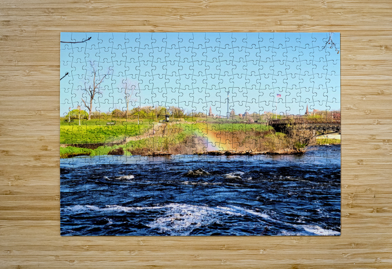 Water Dreams in Color: A Moment Beneath the Falls Click4Pix Puzzle printing