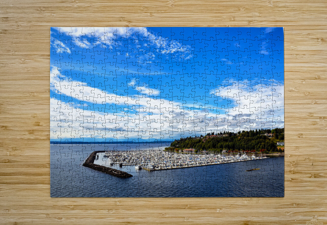 Boat Dock By the Sea Wall Click4Pix Puzzle printing