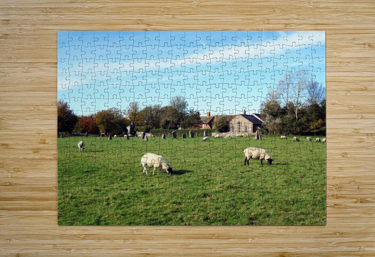 Grazing Fields of Avebury Henge and Stone Circles  Click4Pix Puzzle printing