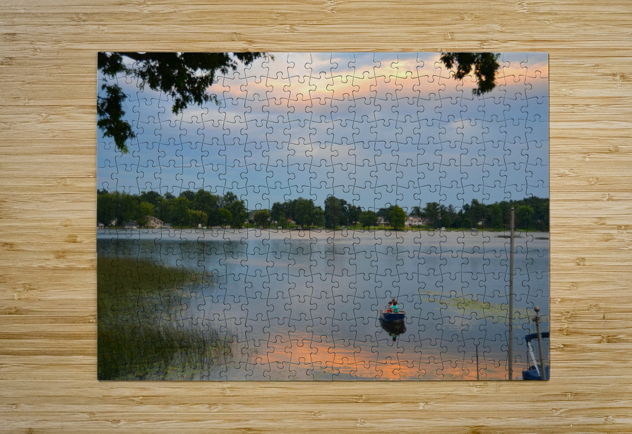 Family Fishing on the Lake Click4Pix Puzzle printing
