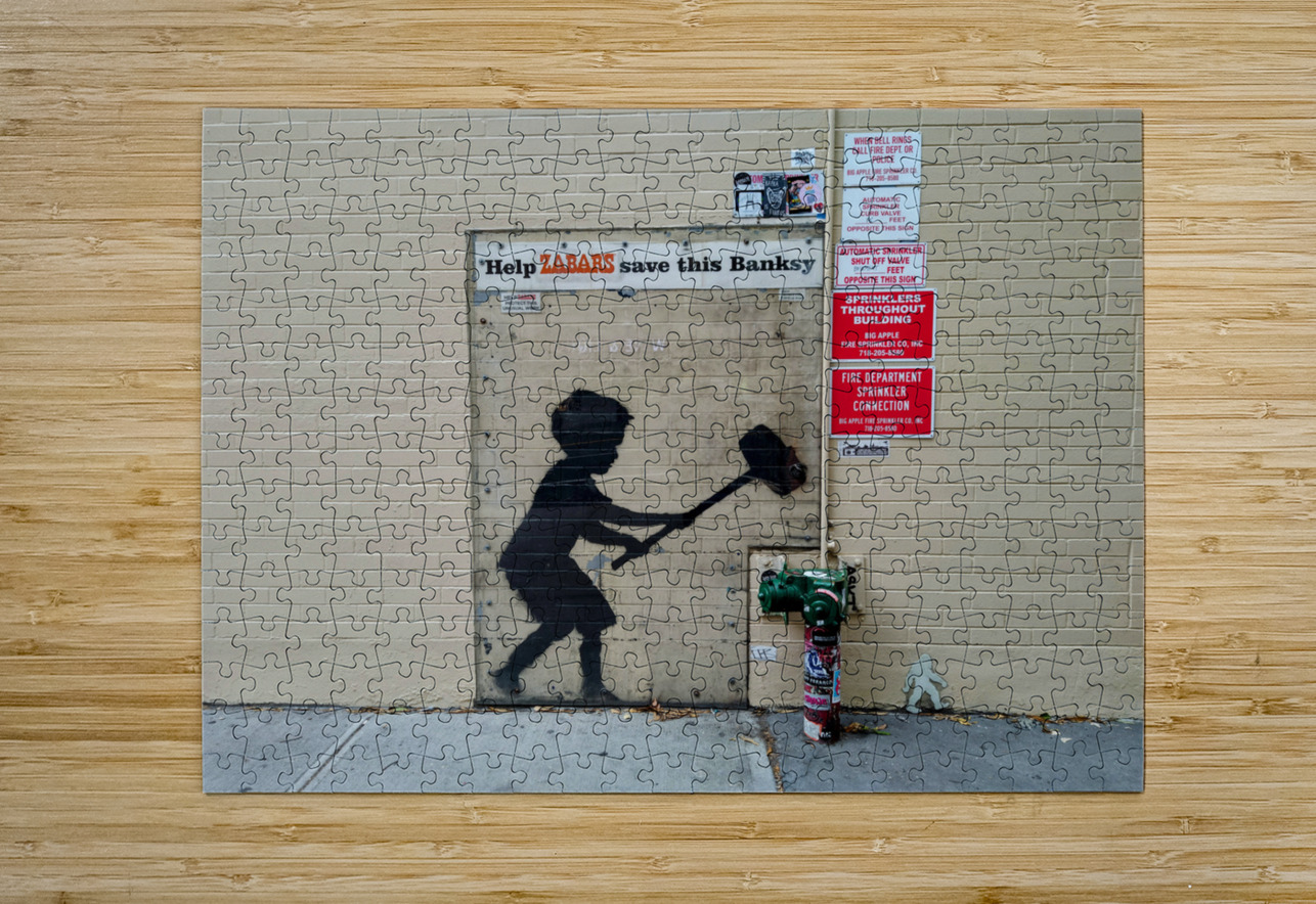Boy with Hammer – Banksy Street Art Click4Pix Puzzle printing