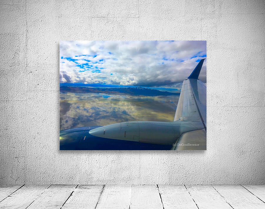 Reflections Over Great Salt Lake  Wall Preview